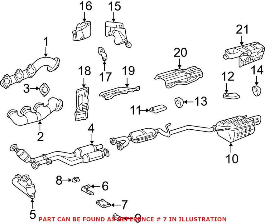 Mercedes Exhaust System Hanger Bracket 2024920718